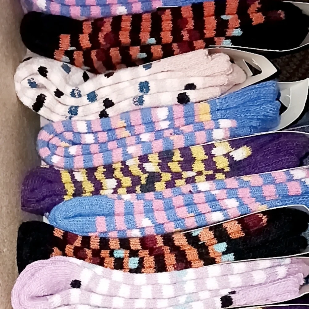12 Pairs Lamb Wool Crew Socks/Thermal Warm Winter Boot Socks Size 9-11 Wom…